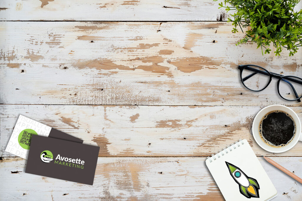 Avosette Business Card design and desk